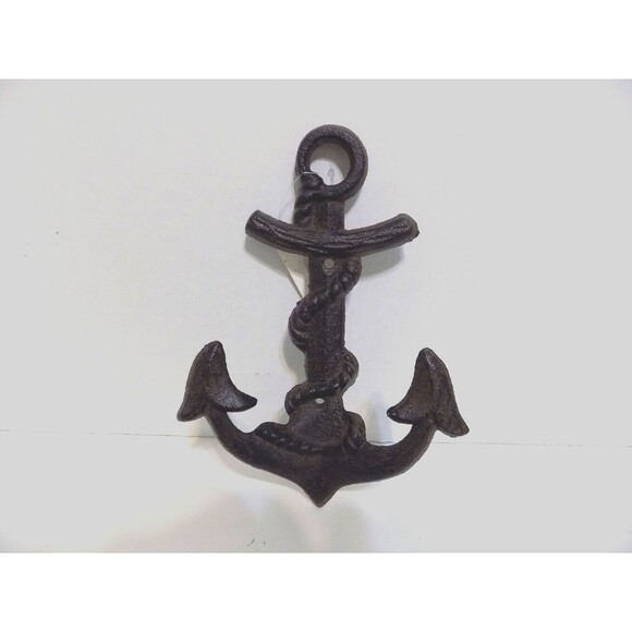 NEW Rustic Cast Iron Nautical Anchor Beach Towel Hook Hanger Coastal Home Decor - Picture 1 of 3